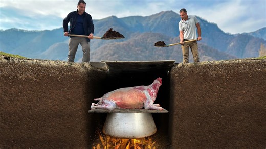 Whole Goat Cooked Underground in a Sealed Tandoor
