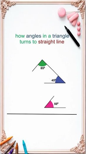 How a Triangle's Three Corner's Make a Single Straight Line