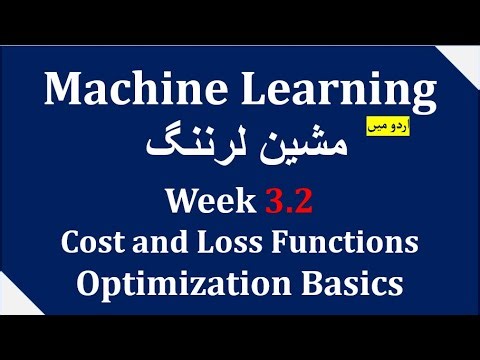 Week 3.2| Cost and Loss Functions | Optimization Basics | Machine Learning