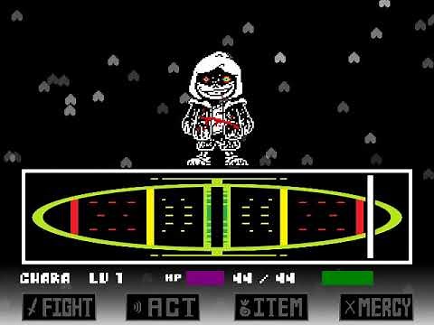 Dusttale by FDY Sans Fight phase 3 full battle!(final attack failed)