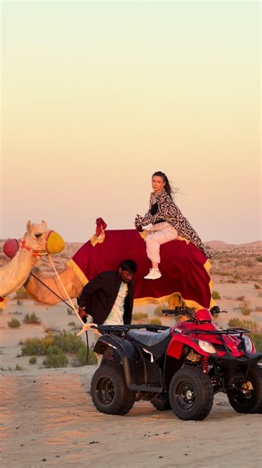 Family Adventure Camel Ride in Abu Dhabi's Desert