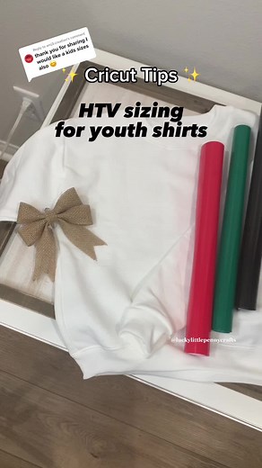 Replying to @amj3.creation HTV sizing guidelines for making youth shirts with your Cricut Remember these sizes are just a guideline, and are the maximum recommended sizes. Your image may not be this large. #htvshirttutorial #htvshirttips #htvshirtsizing #htvsizechart #cricutbeginners #cricuttutorials #cricutirononvinyl #cricutshirtmaking
