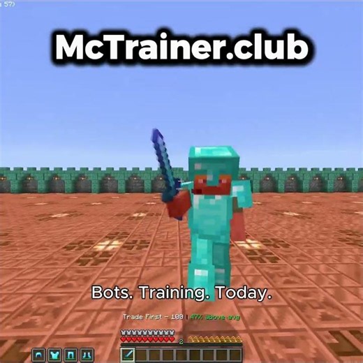 Train 3 BLOCK HITS With THIS BOT Now! #minecraft #pvp #training #bot #server