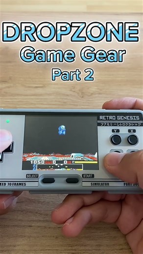 DROPZONE. Game Gear gameplay on my Retro Genesis handheld console 2025. Part 2. #retrogaming #retro