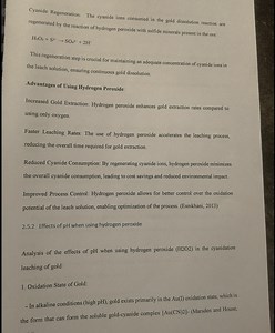 Cyanide Regeneration: The cyanide ions consumed in the gold dis... | Filo