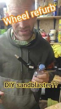 Wheel refurb with DIY sandblaster?? #alloywheels #wheelrepair #refurb #aircompressor #diy #detailing