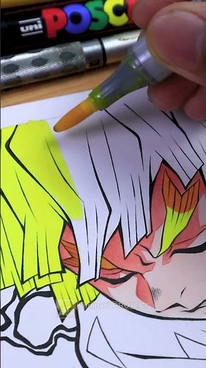 Drawing Zenitsu Agatsuma ⚡⚡⚡ || Demon Slayer / Kimetsu no Yaiba #shorts #zenitsu #demonslayer