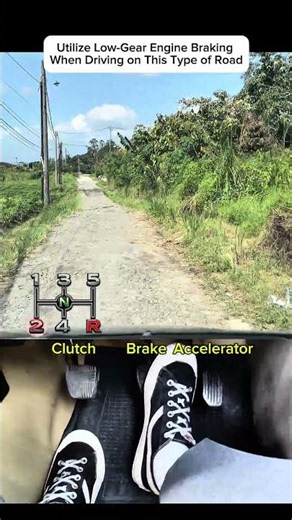 Utilize Low-Gear Engine Braking When Driving on This Type of Road #shorts
