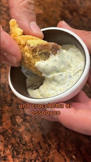Crocchetta di ossobuco🤤 #chefadomicilio #food #cucinafacile #fries #crocchette #carne #mayonnaise