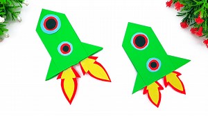 Paper rocket making tutorial - Easy paper craft toy #PaperRocket #PaperCraft #DiyCraft | Craft & Decorations