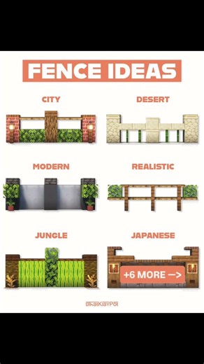 fence designs ideas for Minecraft #minecraft