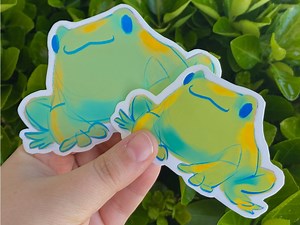 Frog Sticker - Etsy UK