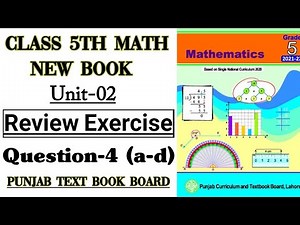 Class 5th Math New Book-Unit 2-Review Exercise 2 Q4 (a-d)-How to find the LCM by Factorization
