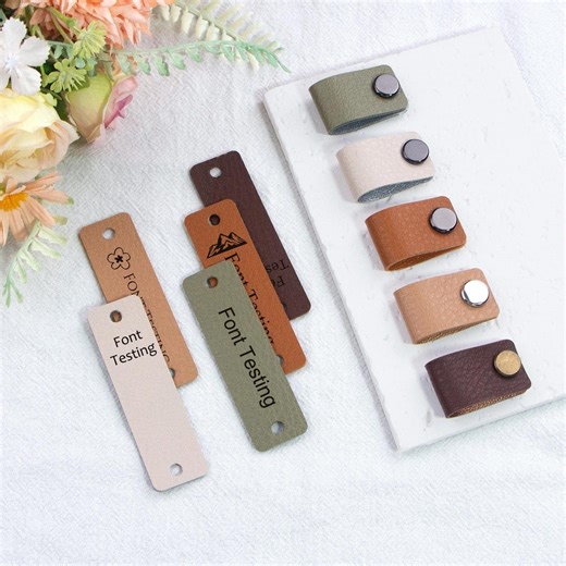 Custom Personalized Leather Labels, Leather Tags, Multi-sized Labels, Personalized Labels for Handmade Items , Knitted, Crocheted, Hat Tags - Etsy UK