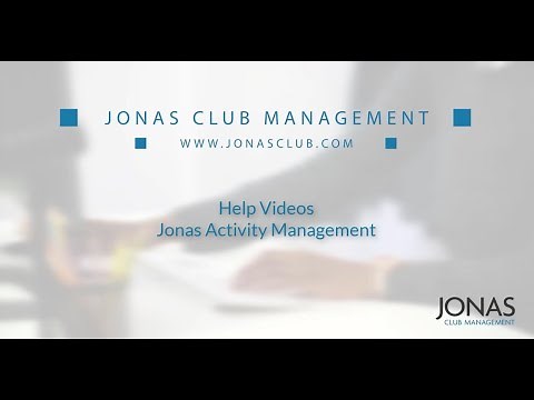 Jonas Activity Management - Help Videos