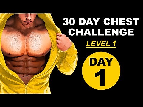 30 DAY CHEST challenge Day 1 - Level 1 🟡 Home workout #p4p