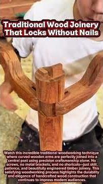 Traditional Wood Joinery That Locks Without Nails #woodworking #craftsmanship #wood