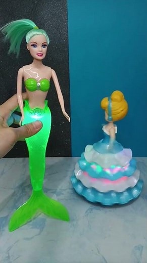 super cute transforming mermaid and Disney princess Cinderella