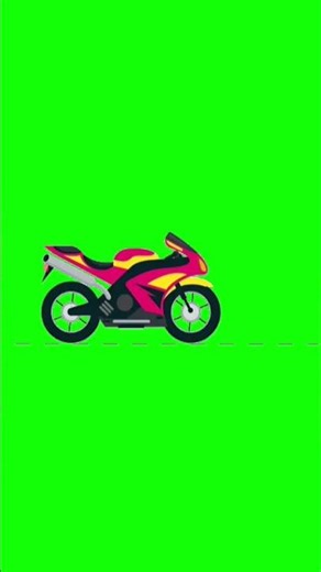 Bike moving ae green screen with tyre rotate