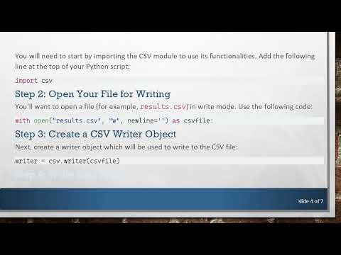 How to Write Print Statements to a CSV File in Python