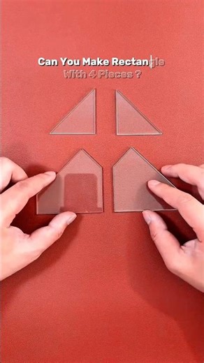 Can You Make Rectangle with 4 Pieces ? 🧩