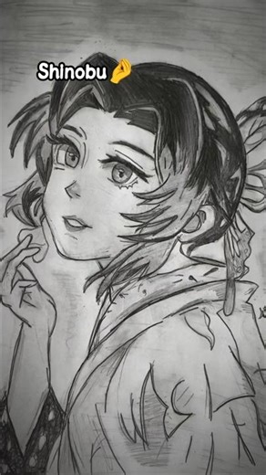 shinobu drawing form demon slayer 🤌✨#shorts #art #artist #artwork #drawing #demonslayer