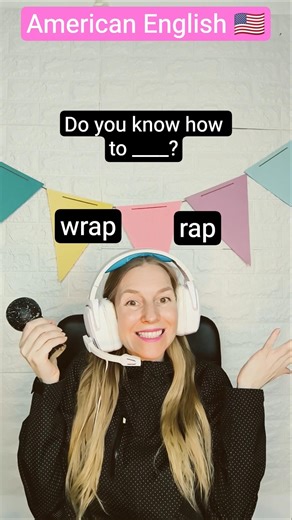 wrap & rap - homophones American English 🇺🇸