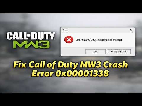 How to Fix Call of Duty MW3 Crash Error 0x00001338