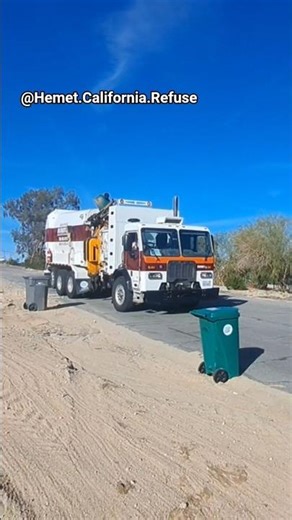 Brand new Burrtec Waste Peterbilt 320 Sidewinder mixing Recycling And Yard Waste