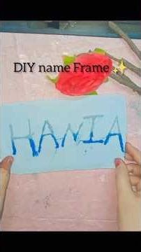 DIY name frame 🤍✨ #craft #art #diy
