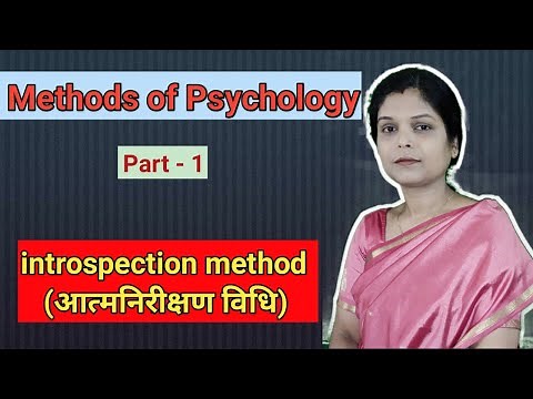 Methods of psychology || Part I || (Introspection Method) By Dr. Veena