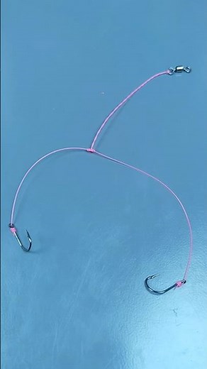 How to Set Up 2 Hooks on a fishing line #fishing #fishingknot #gtknot #angler #fishingtips