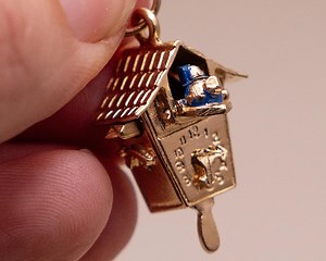 Vintage 1950s 14k Gold Movable Mechanical 3D Cuckoo Clock Charm | Articulated Cuckoo Clock | 4.3 Grams - Etsy