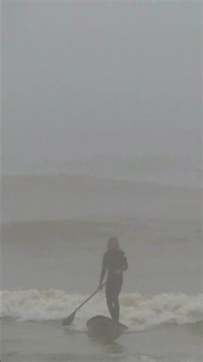 Singing Dirty Heads on a Wave in the Fog #SUPsurfing #shorts #SUP