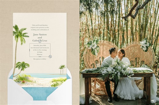 Creative destination wedding invitation wording | Honestweddingadvice.com