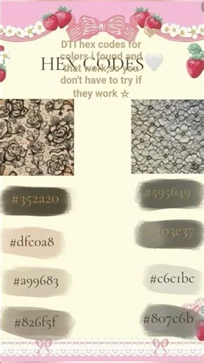 Just some color hex codes for DTI