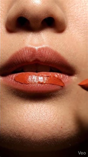 Perfect Glossy Carrot Color Lips #beautyshorts #makeup #lips #lipstick #lipgloss #foryou