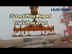 35 Ton Lifting Magnet for Loading and Unloading Steel Plates on the Port