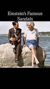 Albert Einstein wearing sandals at Nassau Point, New York in 1939. He is sitting with David Rothman, a friend and local store owner. After some initial confusion in the store resulting from Einstein’s thickly accented request for a pair of “sundahls”, which Rothman interpreted as “sundial”, the scientist was able to successfully purchase the white sandals on his feet for $1.35. He laughed off the episode, blaming “my atrocious accent!”. The men remained close friends thereafter. Follow @historyf