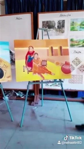 canvas panting's in oil medium