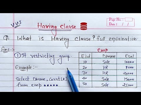 having clause in sql | Oracle Database