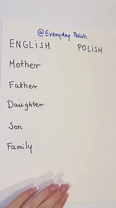 Learn Polish family words 🇵🇱❤️ Mother, father, daughter, son, and family! #learnpolish #polishlanguage | Everyday Polish