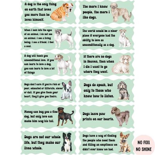 Dog Love & Loss Sentiment Card Toppers – Comfort Quotes for Pet Sympathy Card Making (12) - Etsy Canada