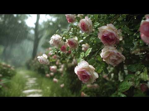 Gentle Rain on a Garden Path 🌧️ Relaxing Rain Sounds for Sleep, Study