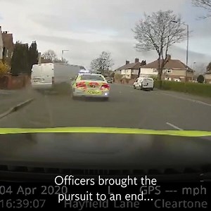 Police stop dangerous driver by ramming his van | The Independent