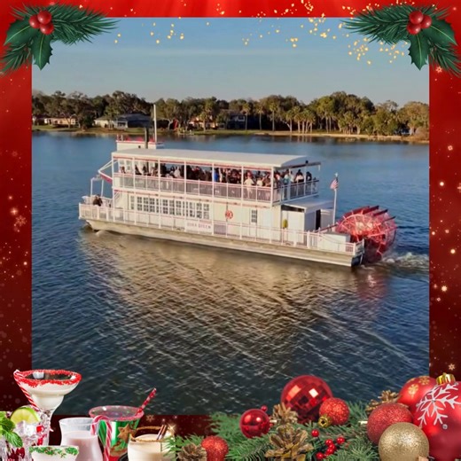 Dora Queen on Instagram: "🎄Cruise into Christmas aboard The Dora Queen on our last Sunset Cruise of the Season! Join us for a festive 2-hour sunset cruise on beautiful Lake Dora aboard the decked-out, holiday-ready Dora Queen Paddlewheel Boat! Planning a fun business outing? Hosting family in town? Looking for something special to do during this holiday season? 📅 Saturday, December 20th at 4:00 PM (Boarding begins at 3:30 PM) This Cruise Features: 🎶 Live entertainment by Autumn Gold 🍹 Full-s