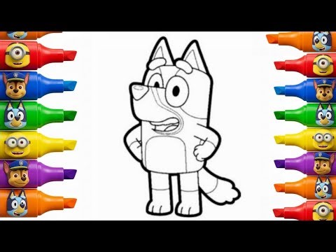 Easy Bluey Drawing Step by Step for Kids | Drawing for Kids