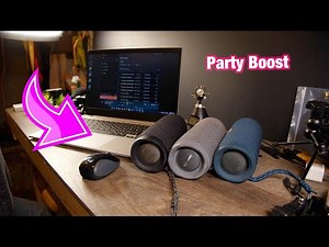 JBL Party Boost with Laptop