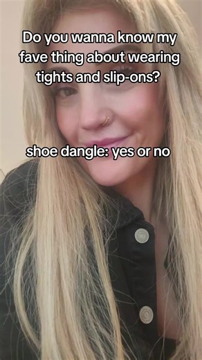 Exploring the Shoe Dangle Trend in Tights Fashion