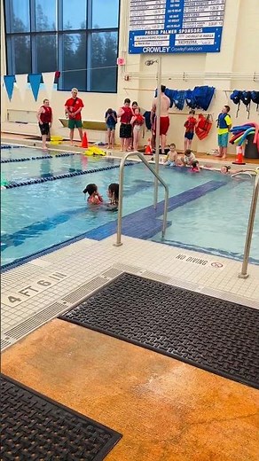 Cute Girl Goes to Her Summer Swimming Lesson 🏊‍♀️☀️ #shorts #SwimLife #SummerOnShorts #Swimming